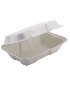 Bagasse HPACK Large Clamshell 9 x 6 (50) HP3